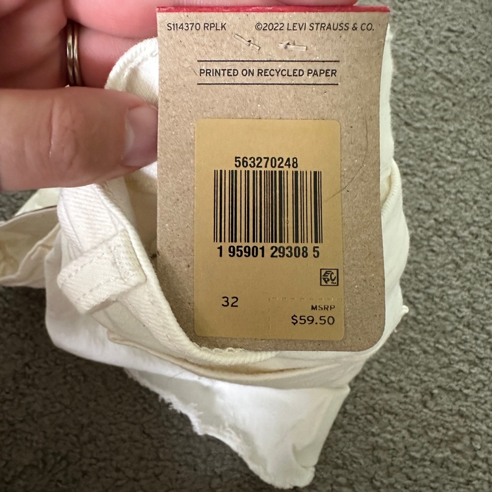Levi’s 501 Original Jean Shorts - Whiteboard NWT - Picture 4 of 4